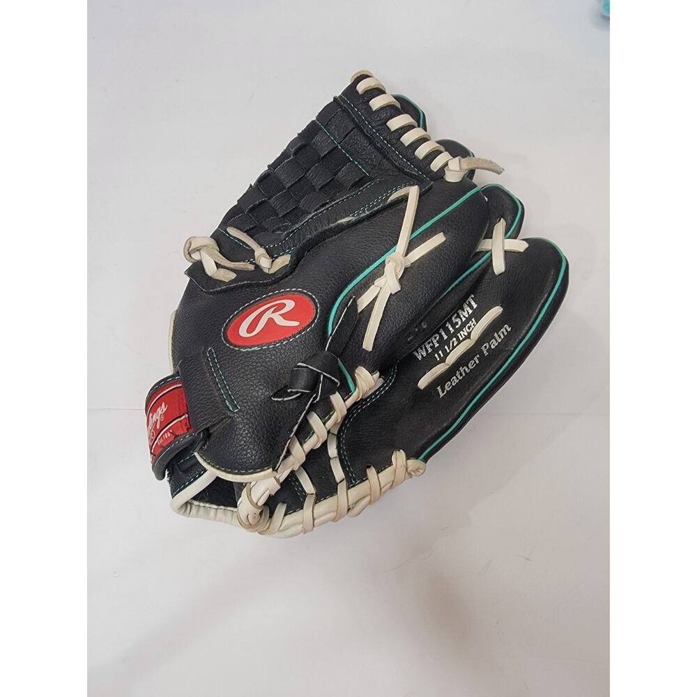 Rawlings The Gold Glove Co. WFP115MT Leather Palm Black w/Teal Trim 11 1/2 INCH